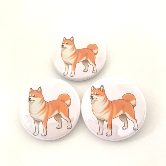 オーダーページ 柴犬 缶バッジ ハンドメイド 選べる柴犬シリーズ缶