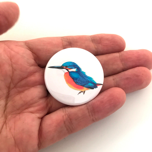 カワセミ 缶バッジ 3個 セット 2 翡翠 野鳥 グッズ Kingfisher