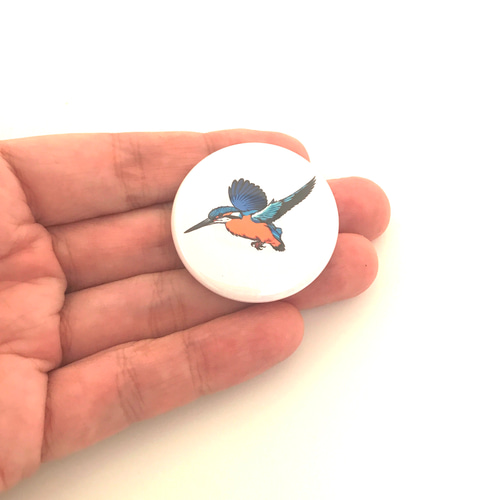 カワセミ アカショウビン 缶バッジ 3個 セット 野鳥 翡翠 川蝉