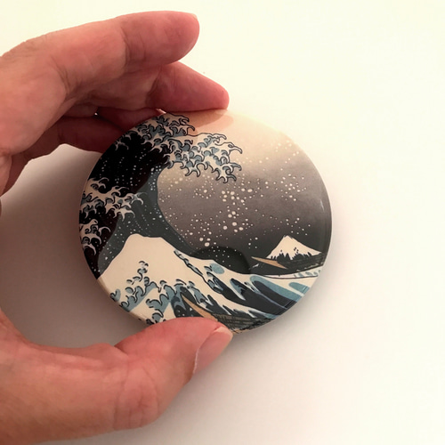 葛飾北斎 鏡 ミラー 富嶽三十六景 神奈川沖浪裏 HOKUSAI UKIYOE 富士山