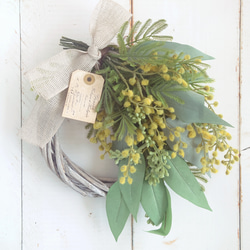 復刻】ミモザとユーカリの大人グリーンリース リース ERBA 通販