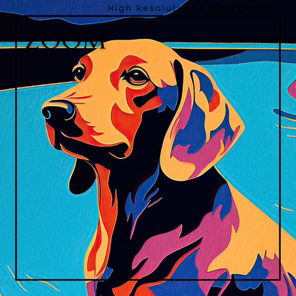 【ワンダフルライフ - ダックスフンド犬 No.4】アートポスター 犬の絵 犬の絵画 犬のイラスト 3枚目の画像