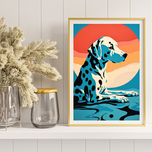 ワンダフルライフ - ダルメシアン犬 No.1】アートポスター 犬の絵 犬の