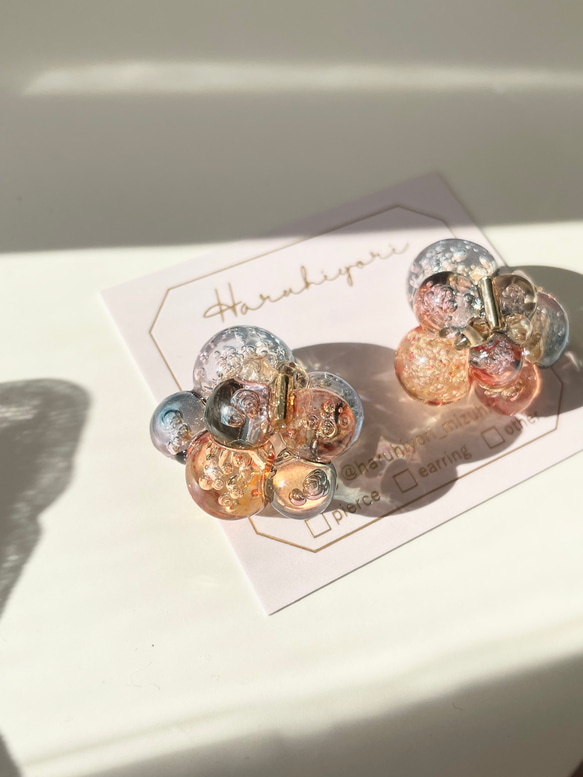 ˗ˏˋBubble jewel〜夕焼けˎˊ まるで宝石のようなバブルアクセサリー 4枚目の画像