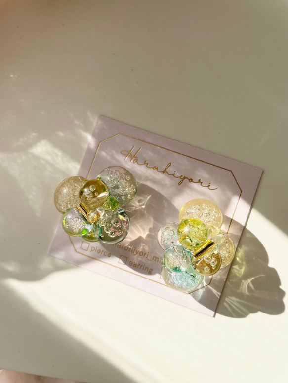 ˗ˏˋBubble jewel〜mimosa〜ミモザˎˊ まるで宝石のようなバブルアクセサリー 3枚目の画像