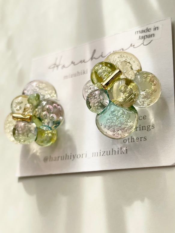 ˗ˏˋBubble jewel〜mimosa〜ミモザˎˊ まるで宝石のようなバブルアクセサリー 1枚目の画像