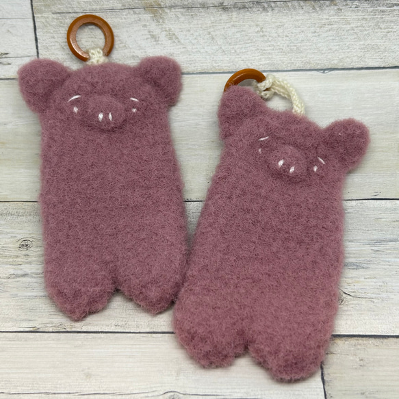 ぶた☆かぎ針あみのキーケース☆スマートキーケース⭐︎スマートキー