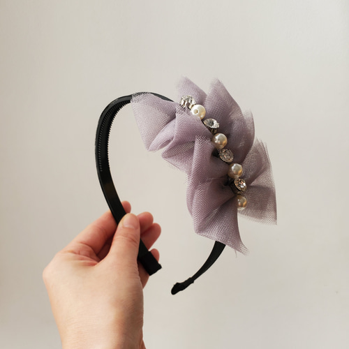 キッズチュールリボンカチューシャ 入園 入学式 発表会 にも