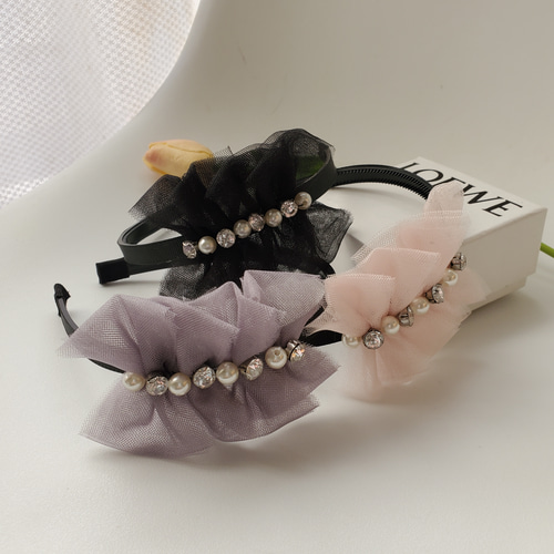 キッズチュールリボンカチューシャ 入園 入学式 発表会 にも