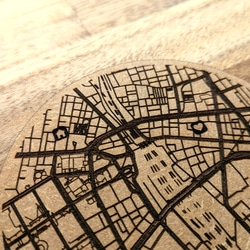 地図を記載した木製コースター　（※地図を指定可能） 5枚目の画像