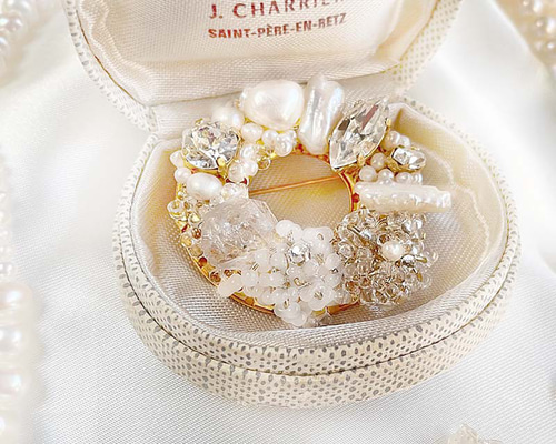 René パール・クリスタル ブローチ 4d4e9809511022960802a73097c82f