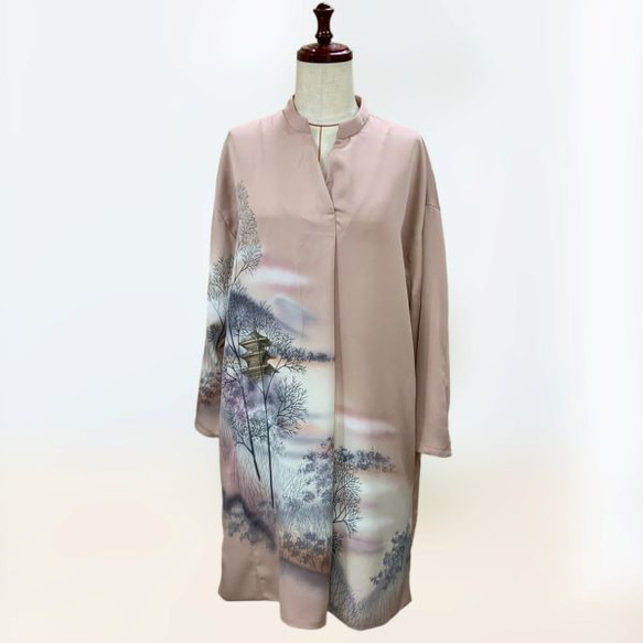 チュニック 着物リメイク SOLD 着物リメイク チュニック 大島紬 FREE SIZE チュニック