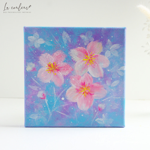 原画】桜 18cm角 （S0サイズ）送料無料 絵画 La couleur aya