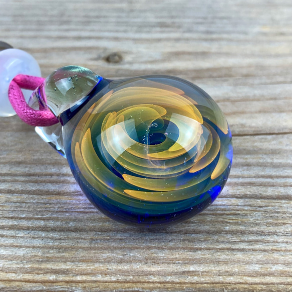 Fume Dot Helix Twist Glass  ボロシリケイトガラスペンダント WITF9 8枚目の画像