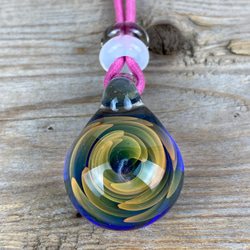 Fume Dot Helix Twist Glass  ボロシリケイトガラスペンダント WITF9 2枚目の画像