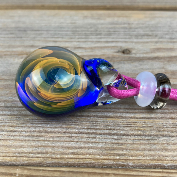 Fume Dot Helix Twist Glass  ボロシリケイトガラスペンダント WITF9 9枚目の画像