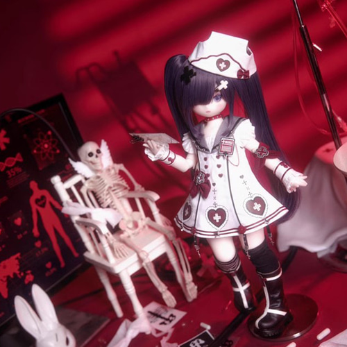 ドール服 7点セット 1/6サイズ 1/4サイズ お医者さん ハロウィン