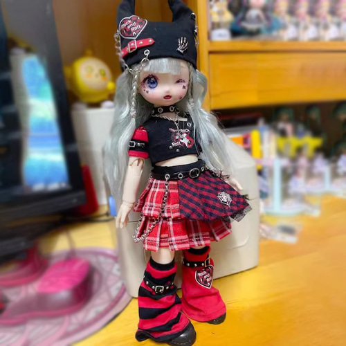 ドール服 1/6サイズ 1/4サイズ mdd ロック 6点セット bjdドール