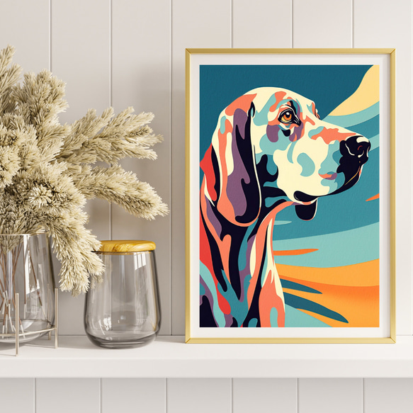 【ワンダフルライフ - イングリッシュポインター犬 No.3】アートポスター 犬の絵 犬の絵画 犬のイラスト 8枚目の画像