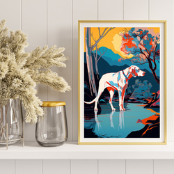 【ワンダフルライフ - イングリッシュポインター犬 No.5】アートポスター 犬の絵 犬の絵画 犬のイラスト 8枚目の画像
