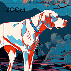 【ワンダフルライフ - イングリッシュポインター犬 No.5】アートポスター 犬の絵 犬の絵画 犬のイラスト 3枚目の画像