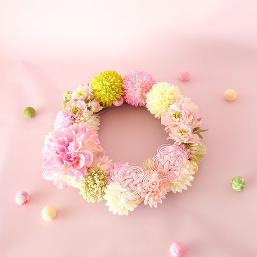 ふんわりかわいい ひなまつりリース ☆ラッピング無料☆ アート