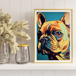 【ワンダフルライフ - フレンチブルドッグ犬 No.2】アートポスター 犬の絵 犬の絵画 犬のイラスト 8枚目の画像