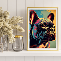 【ワンダフルライフ - フレンチブルドッグ犬 No.3】アートポスター 犬の絵 犬の絵画 犬のイラスト 8枚目の画像