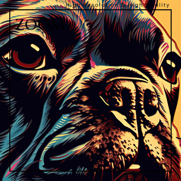 【ワンダフルライフ - フレンチブルドッグ犬 No.3】アートポスター 犬の絵 犬の絵画 犬のイラスト 3枚目の画像