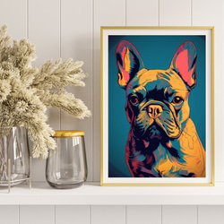 【ワンダフルライフ - フレンチブルドッグ犬 No.4】アートポスター 犬の絵 犬の絵画 犬のイラスト 8枚目の画像