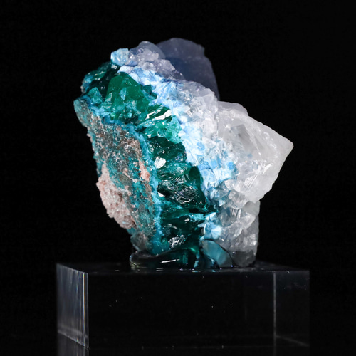 超希少石『光沢共生結晶美』天然 ダイオプテーズ＆シャッタ