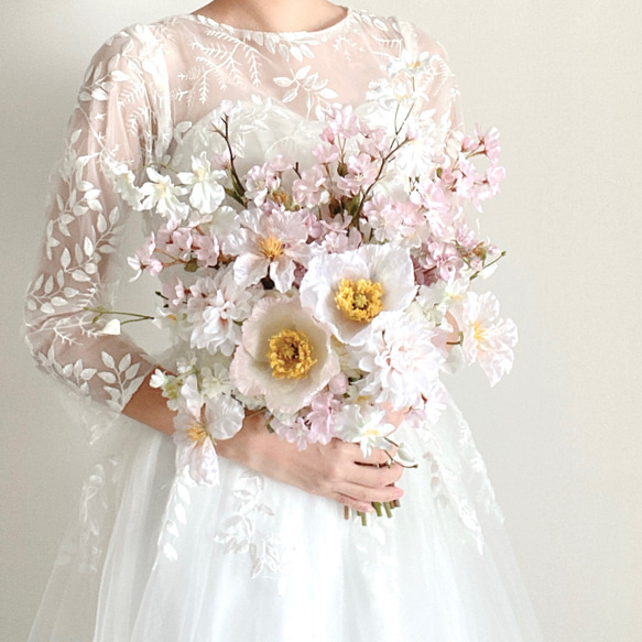 桜ウェディングブーケ【結婚式/ウェディング/リゾート婚/前撮り