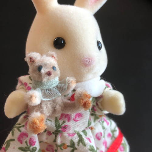 ミニチュア アンティーク風 テディベア 極小 ブルーアイ モールベア