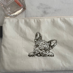 愛犬/ペット/刺繍ポーチ名入れプレゼントにも 7枚目の画像