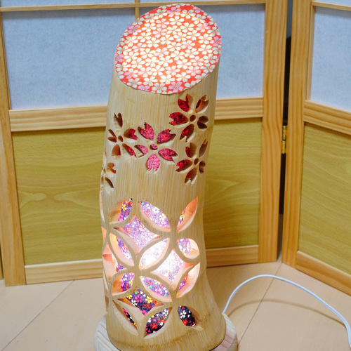 曲がり竹・竹灯り・竹あかり・竹灯籠 ～～ 癒しの灯り 華衣ライン☆曲