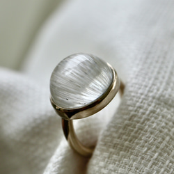 K10WG[Brazilからのgift topaz cat's eye] ring 3枚目の画像