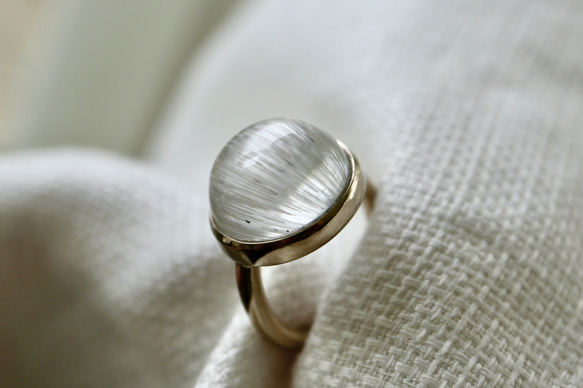 K10WG[Brazilからのgift topaz cat's eye] ring 3枚目の画像