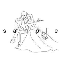 線画　シンプル　命名書　バースデー　ウェディング　ウェルカムボード　記念日　ベビー　キッズ　結婚　マタニティ 1枚目の画像