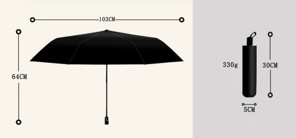 日焼けを防ぎます、 晴雨兼用、遮光 、遮熱 、 折り畳み傘 、 レディース 、手動開閉、収納袋付き 3枚目の画像