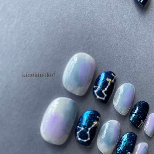 ネイル✨set 早い者勝ち 夜空に輝く12星座nail〈さそり座〉 ネイルチップ（つけ爪） kinokinoko