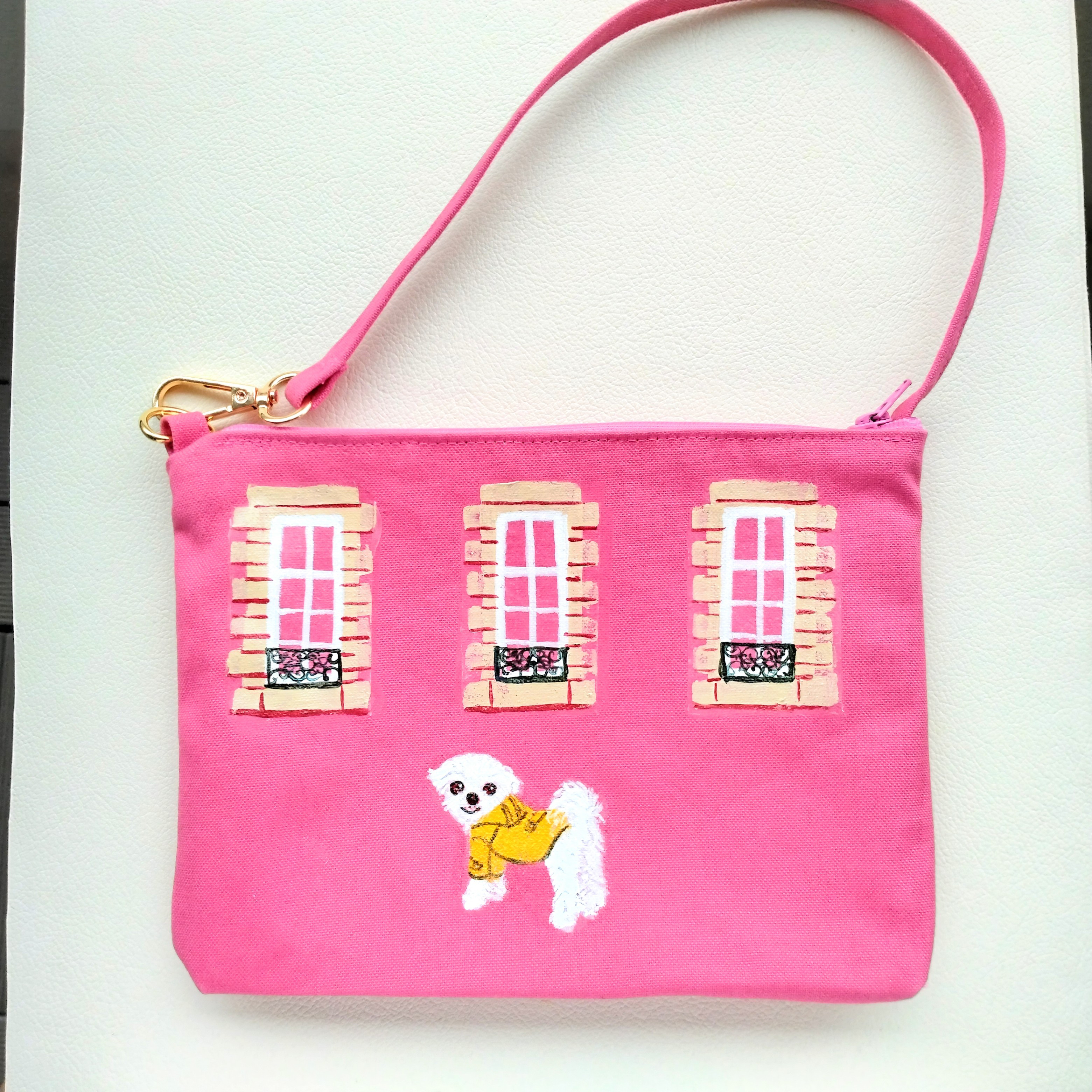 ミニバッグポーチ de マルチーズちゃんとご一緒