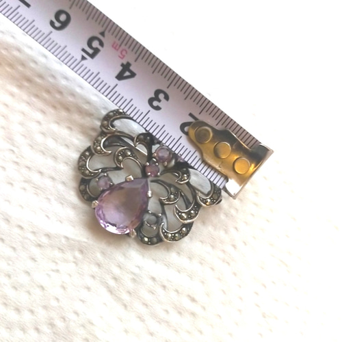 sv925 アンティーク アメジスト ブローチ ブローチ Jewelry ケイト