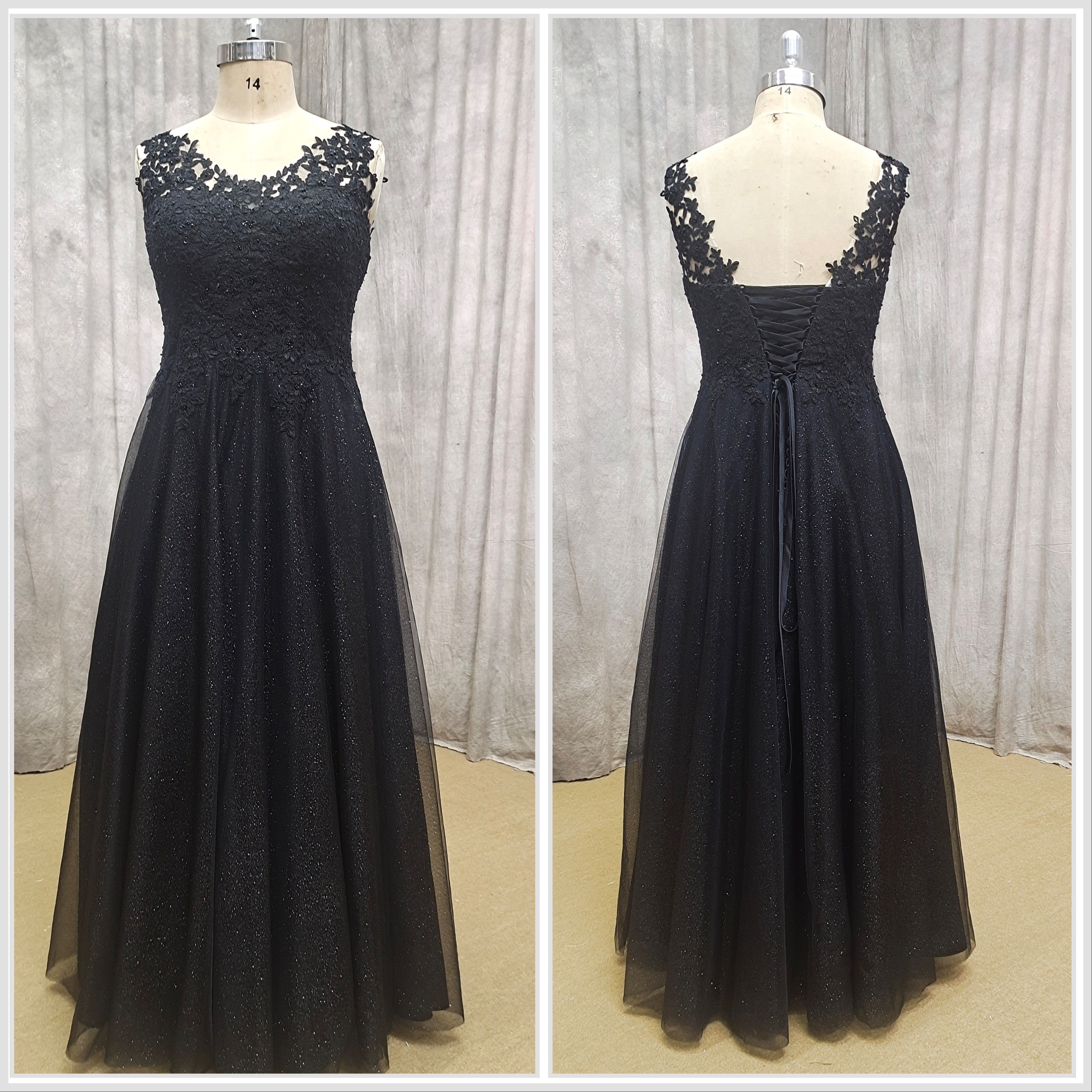 エレガントな編み上げ キラキラレース Aライン ウェディング