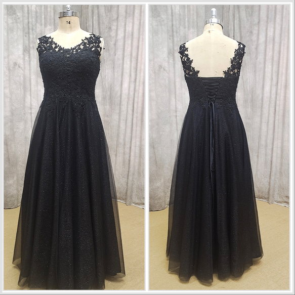 エレガントな編み上げ キラキラレース Aライン ウェディング ドレス  