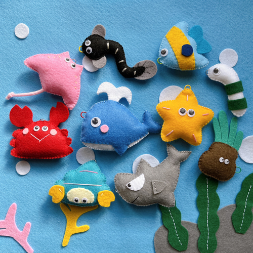フェルトの魚釣り15☆受注製作☆フェルトおもちゃ☆フェルト