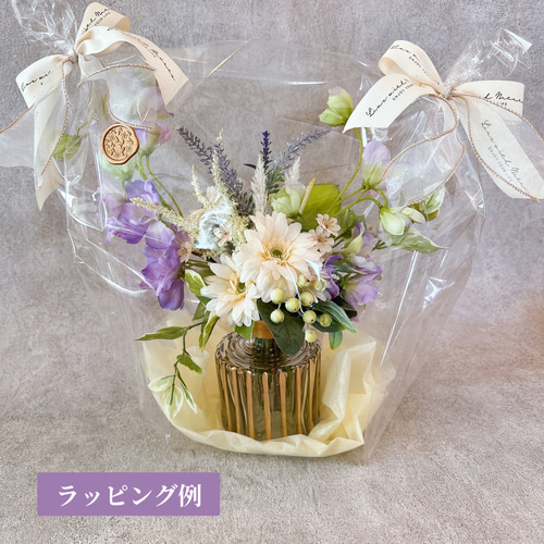 ミモザ 花瓶付きミモザアレンジ マジカルウォーター 造花 ギフト