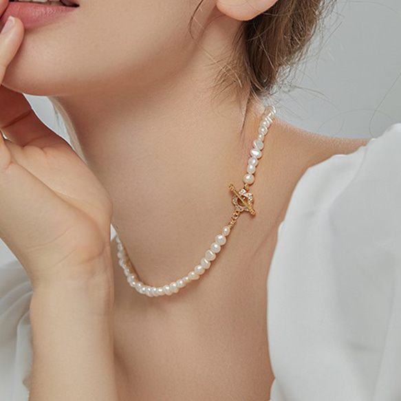 14kgf淡水パールカービングネックレス 14kgf淡水パールカービングネックレス 14kgf淡水パールカービング