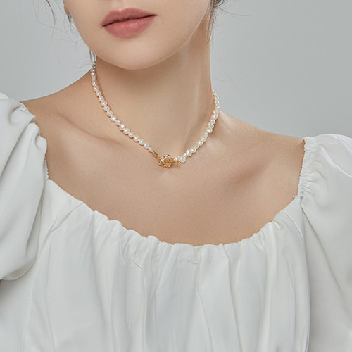 14kgf淡水パールカービングネックレス 14kgf淡水パールカービングネックレス 14kgf淡水パールカービング