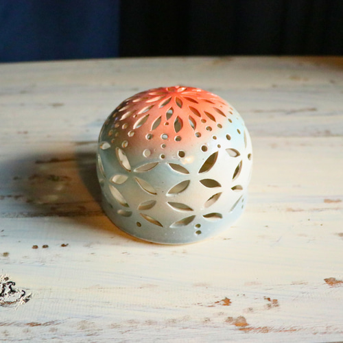 電池式LED陶器ランプシェード『手毬・七宝』（Lt-01）は通販やす