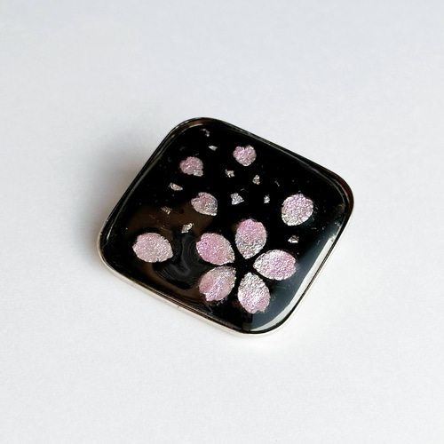 最新の激安 さくら 太田七宝 ブローチ 純銀箔ちらし七宝 七宝焼ブローチ 工芸品